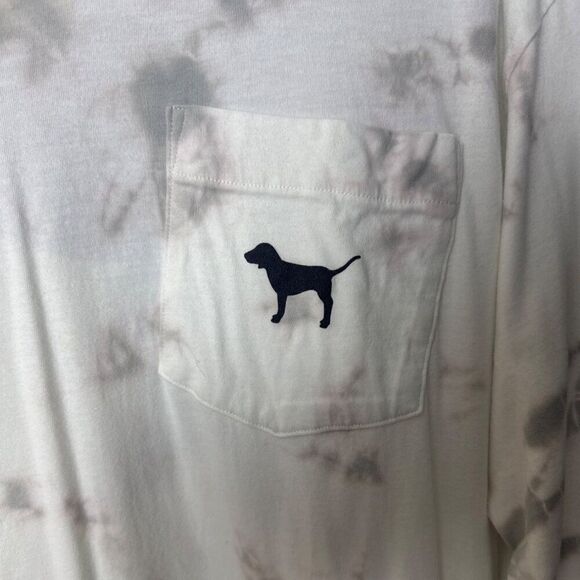 PINK Victorias Secret Long Sleeve Tie-Dye Shirt With Dog Logo - Picture 3 of 4